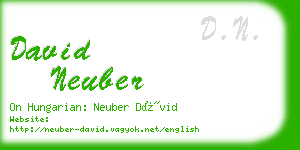 david neuber business card